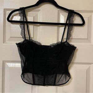 zara lace corset top